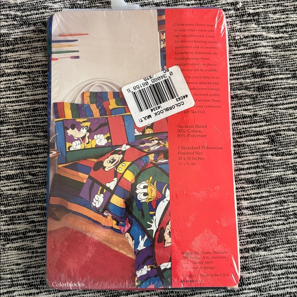 Vintage Mickey's Stuff for Kids Classic Mickey Mouse Pillowcase - Picture 3 of 3